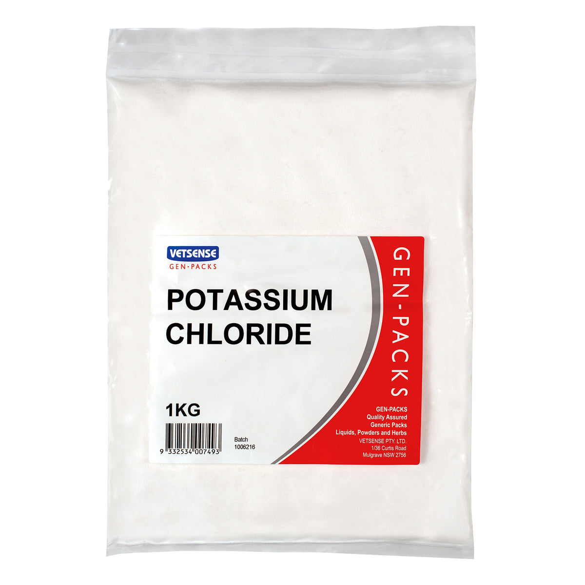 Vetsense Gen Packs Potassium Chloride
