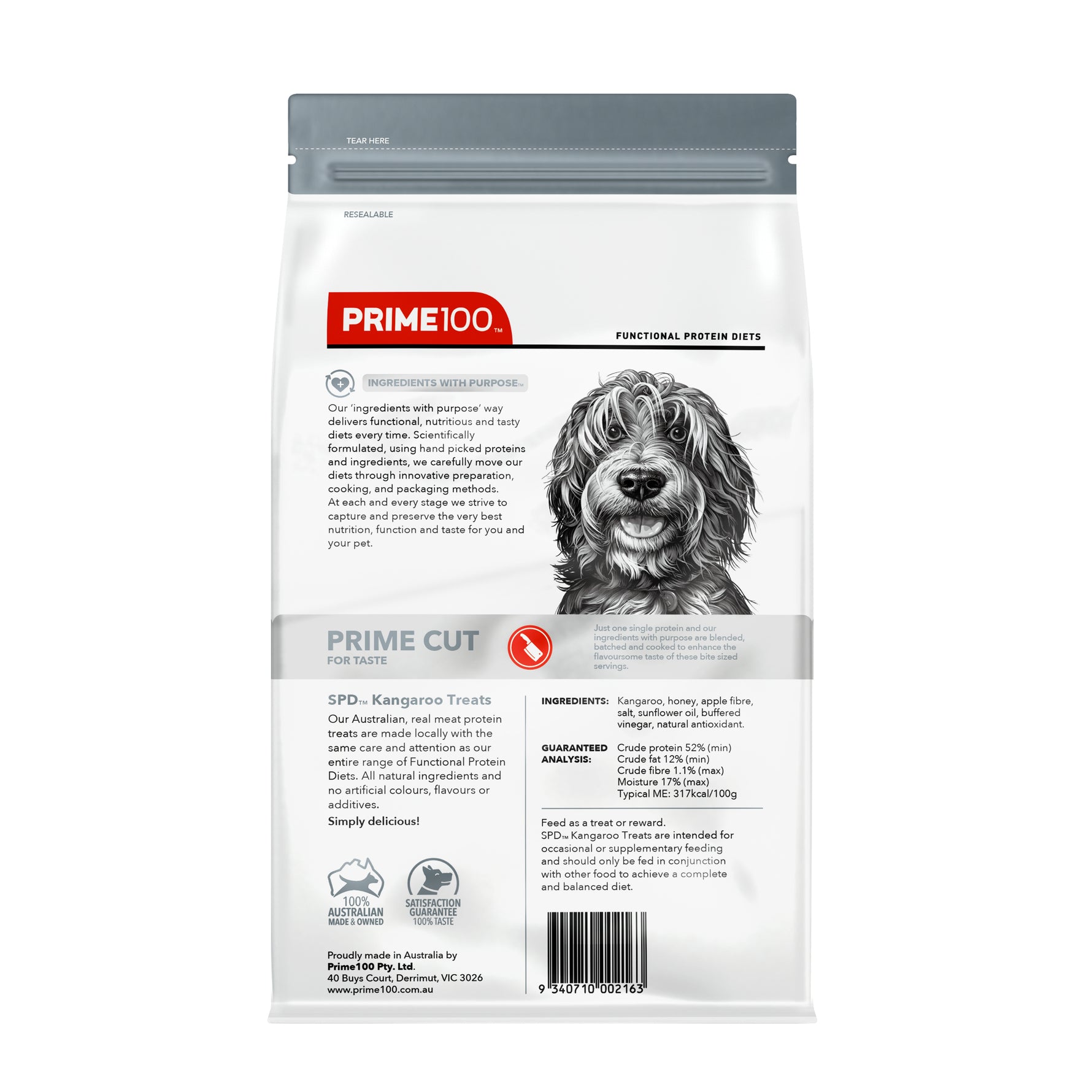Prime100 SPD Prime Cut Kangaroo Treats 100g