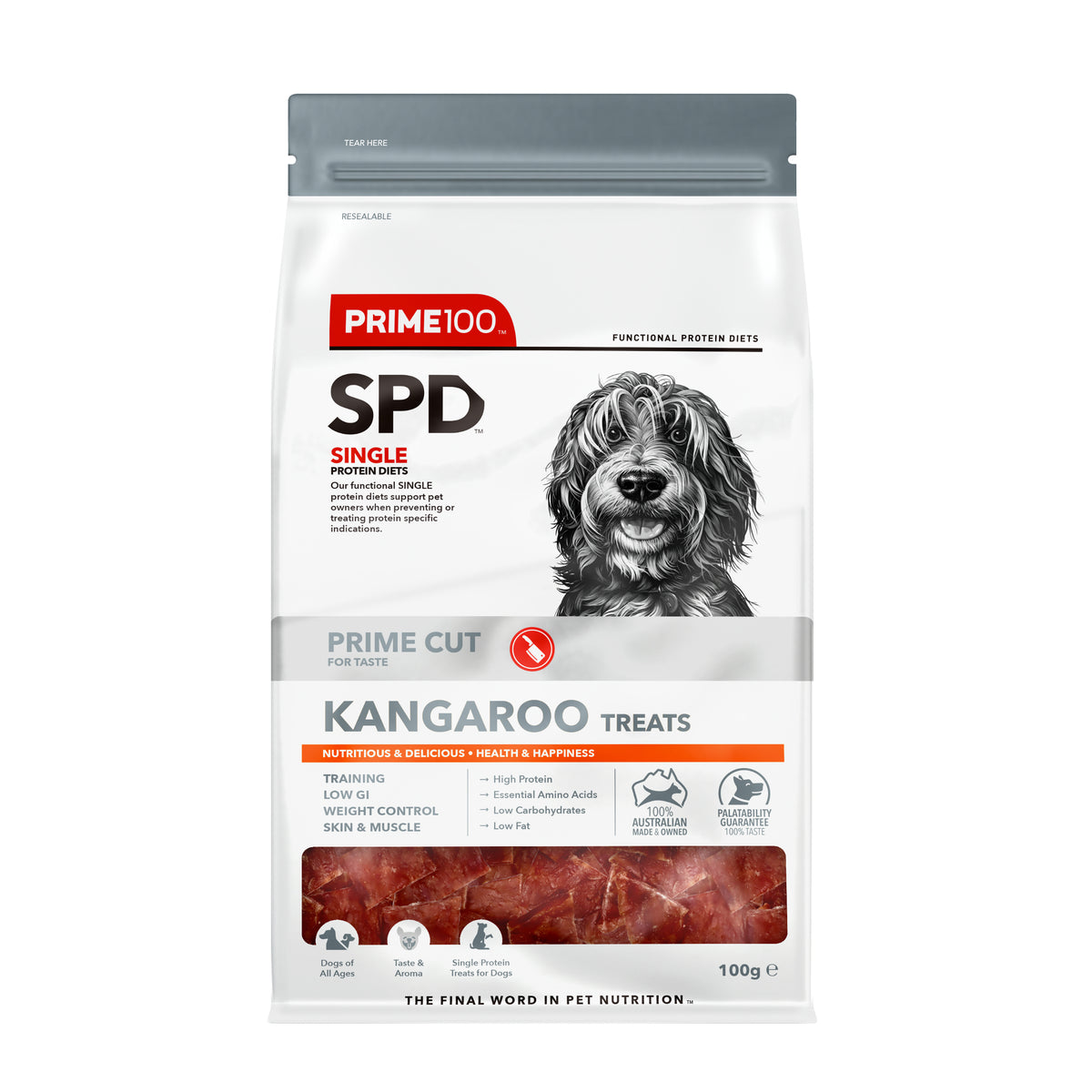 Prime100 SPD Prime Cut Kangaroo Treats 100g