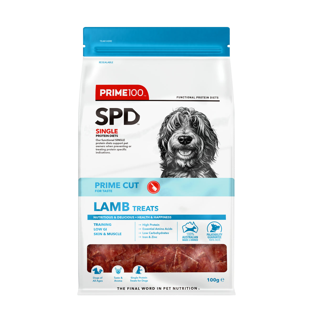 Prime100 SPD Prime Cut Lamb Treats 100g