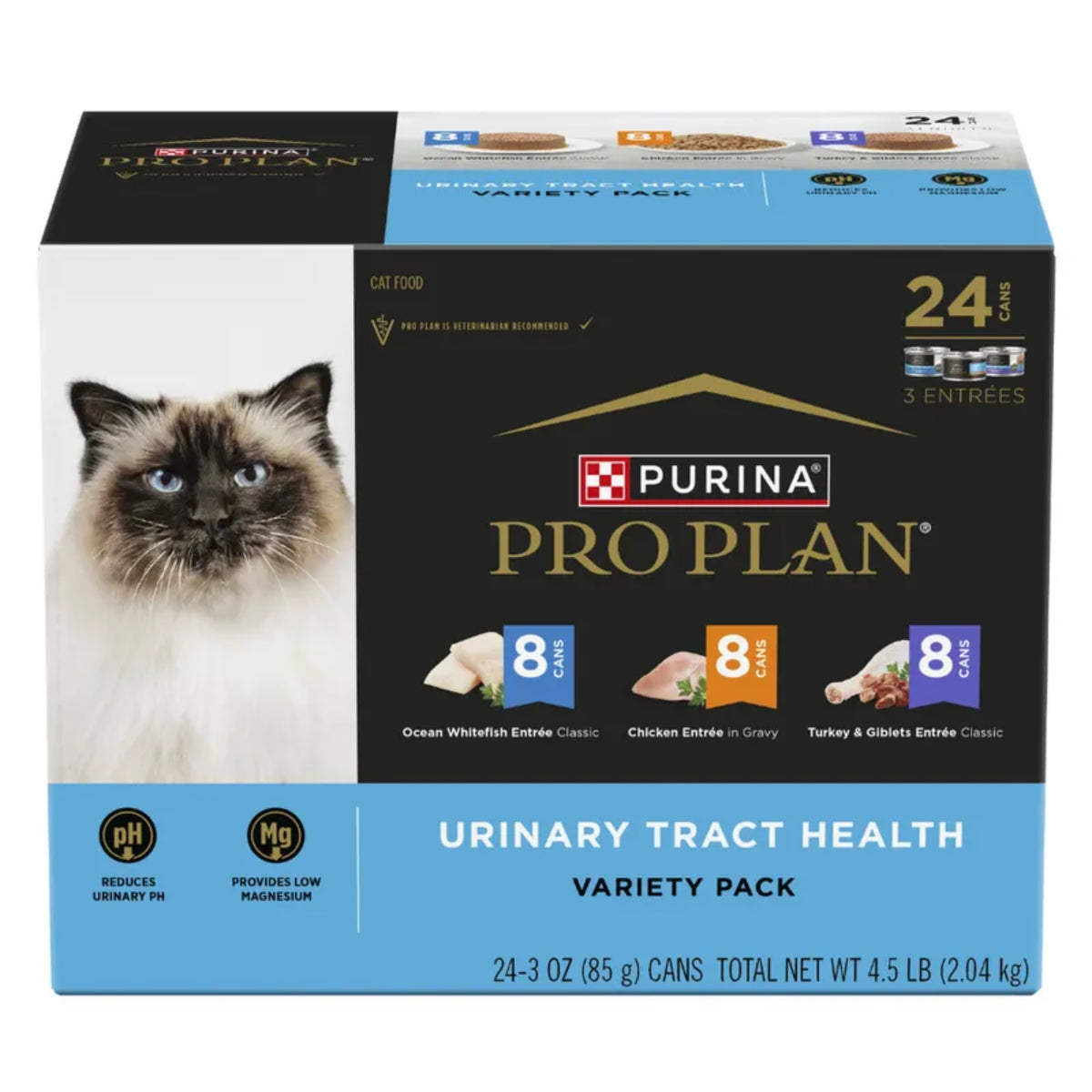 PRO PLAN Urinary Tract Health Variety Pack Wet Cat Food 85g x 24