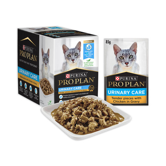 PRO PLAN Adult Urinary Care Chicken in Gravy Wet Cat Food Pouches 85g x 12
