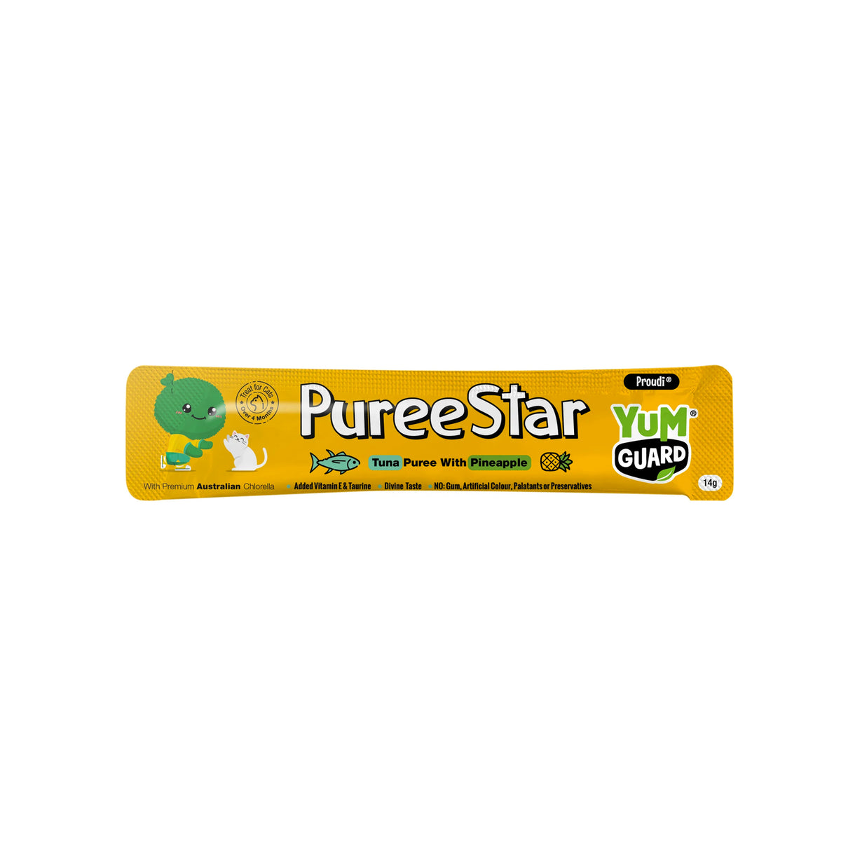 YumGuard Puree Star Tuna with Pineapple Cat Treat 14g x 6