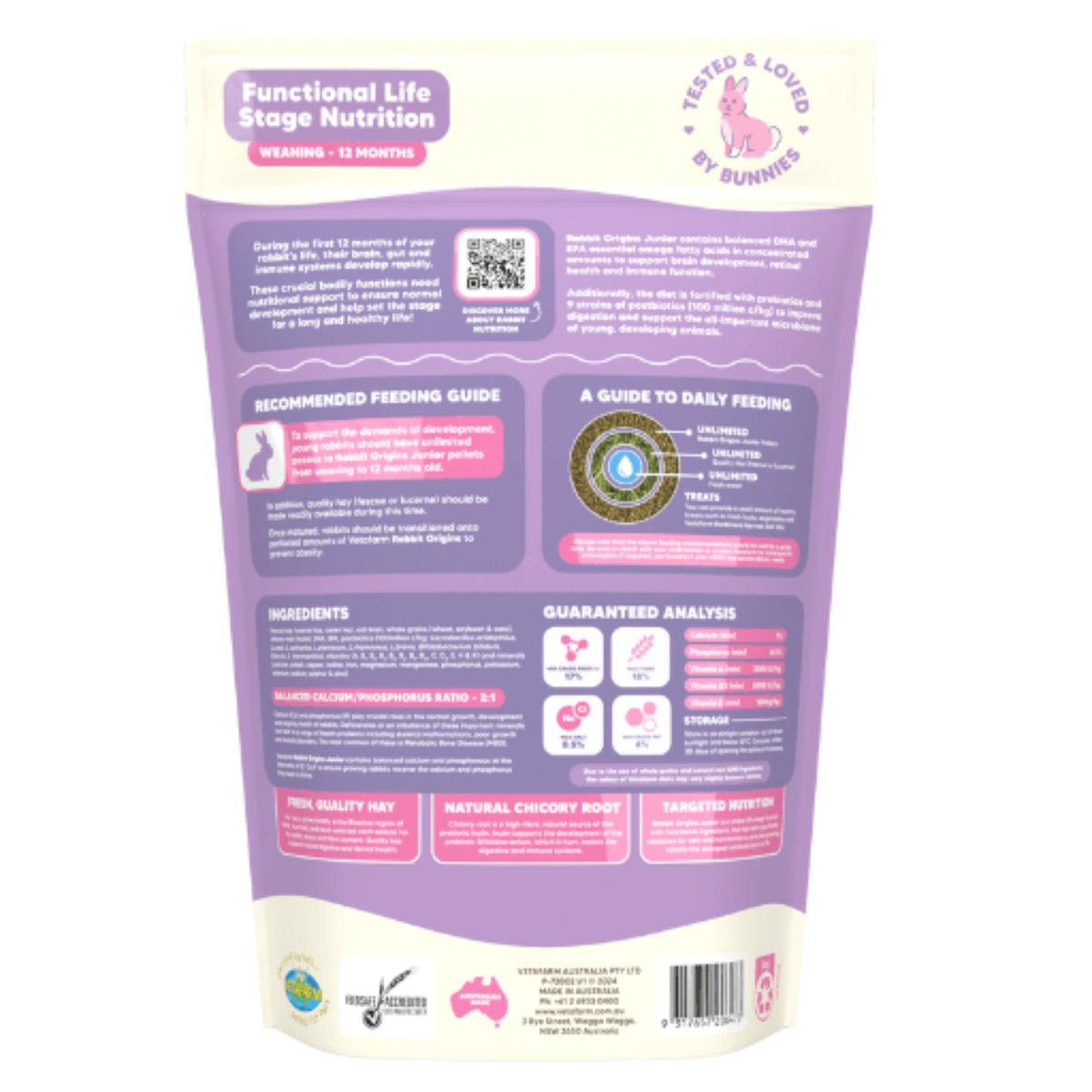 Vetafarm Rabbit Origins Junior 1.5kg