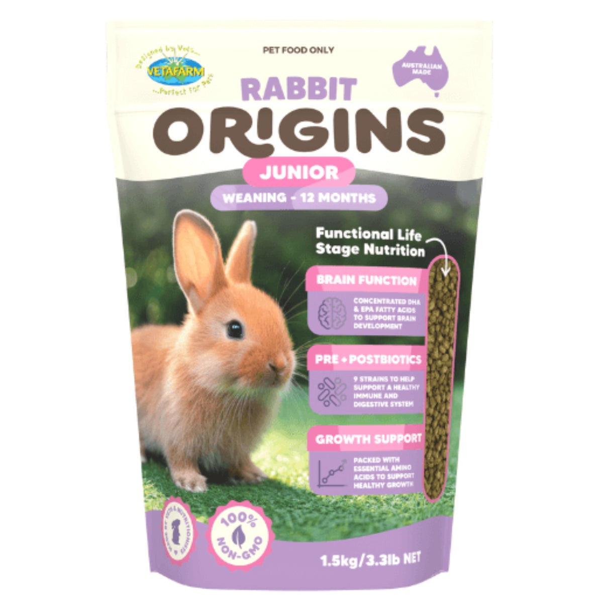 Vetafarm Rabbit Origins Junior 1.5kg