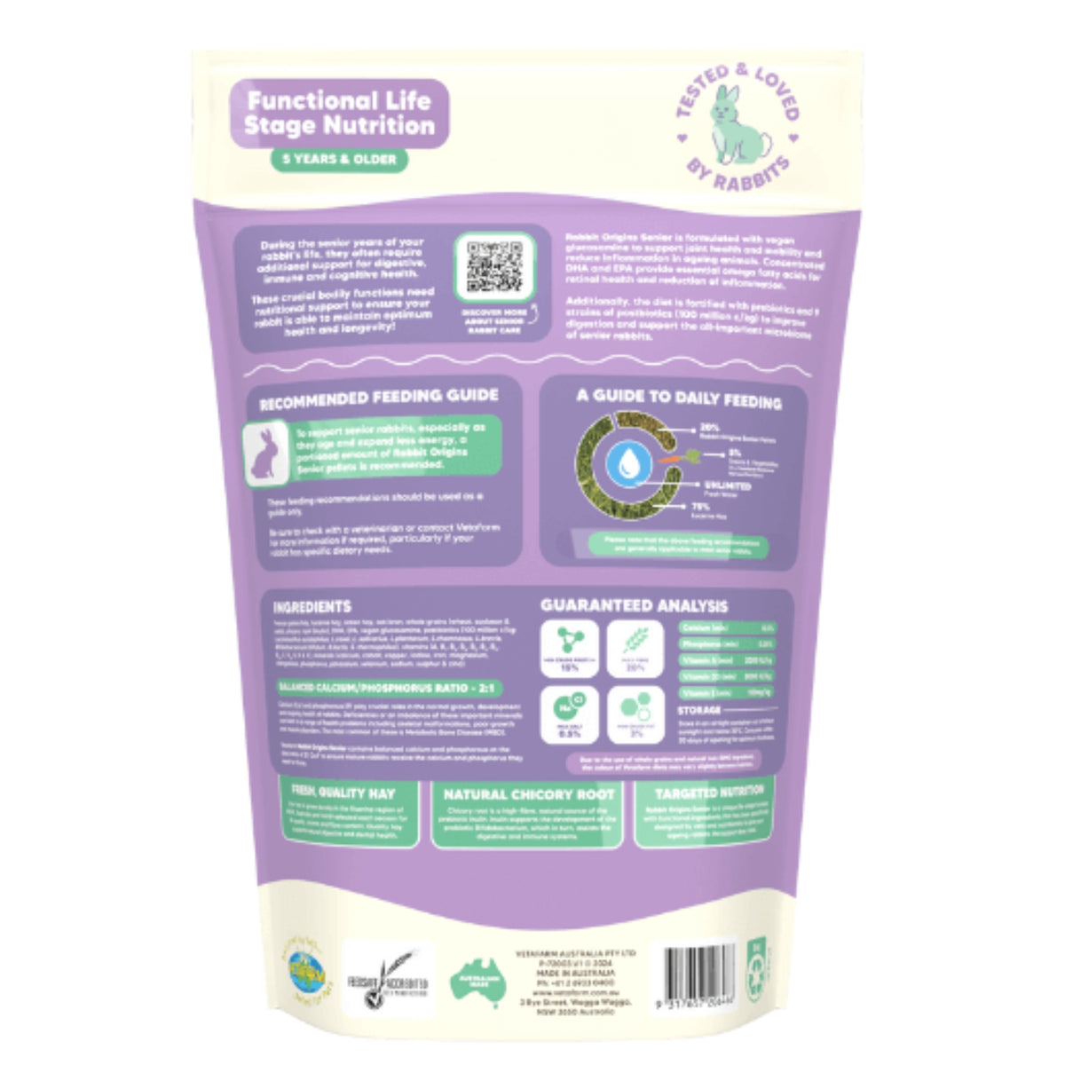 Vetafarm Rabbit Origins Senior 1.5kg