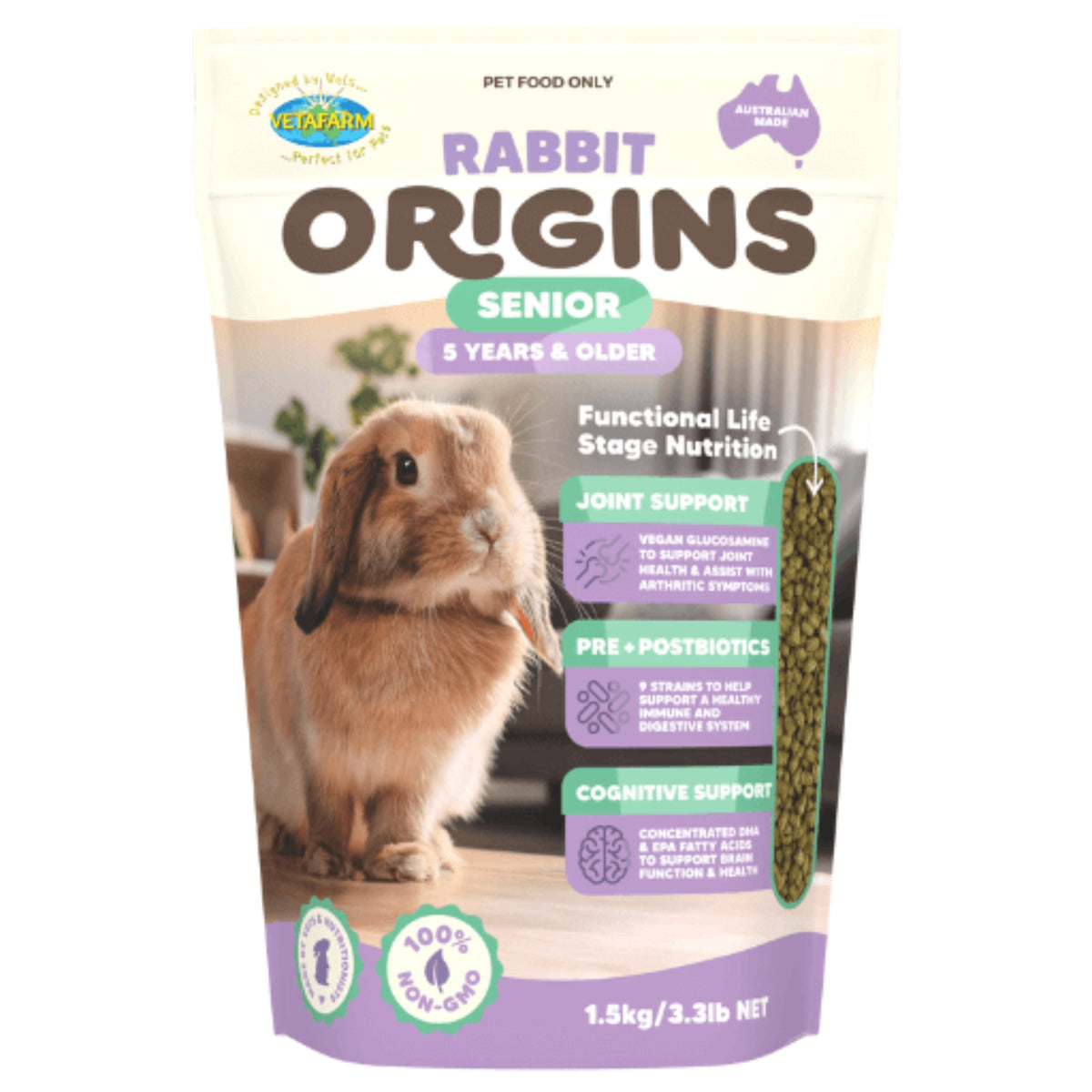Vetafarm Rabbit Origins Senior 1.5kg