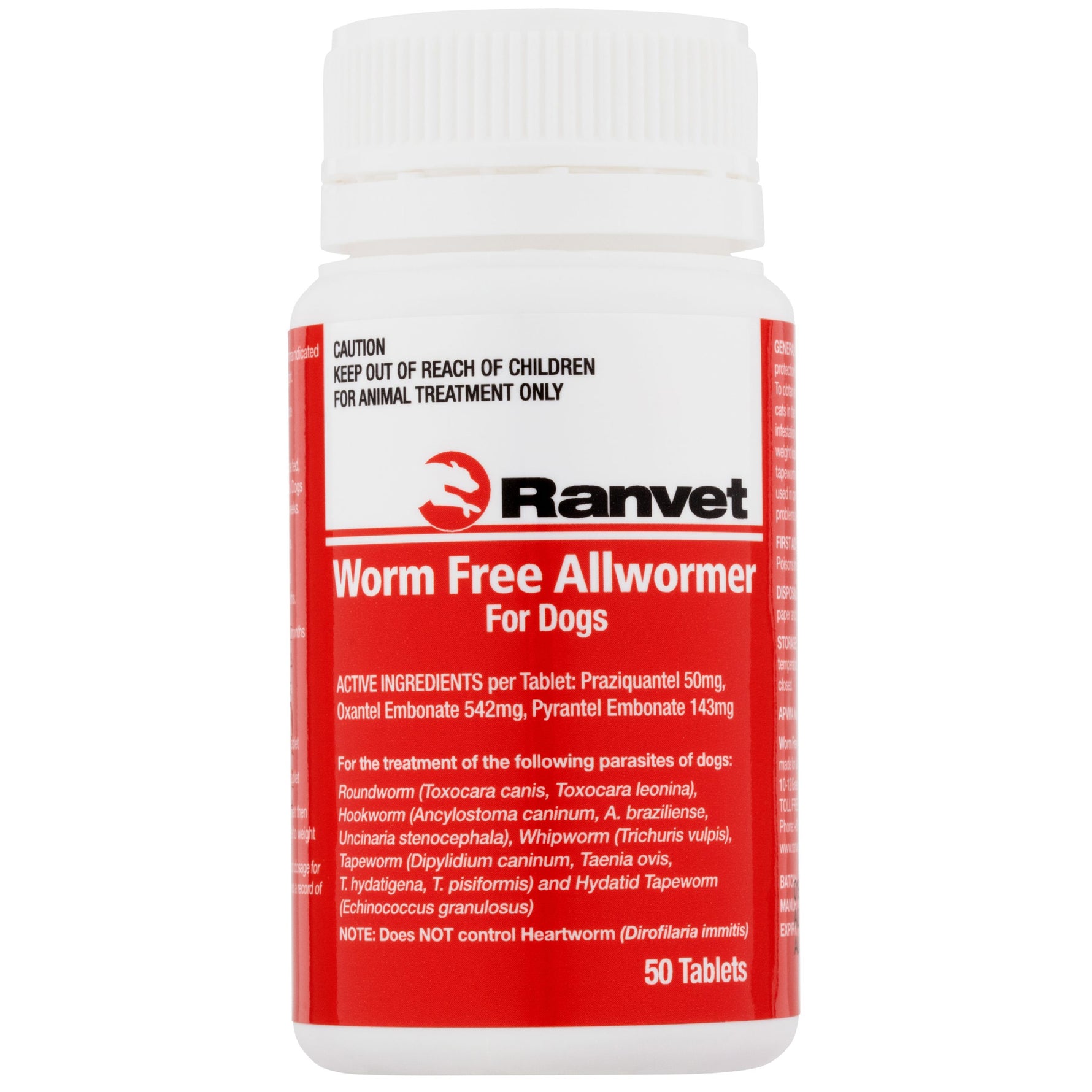 Ranvet Worm Free Allwormer for Dogs 10kg