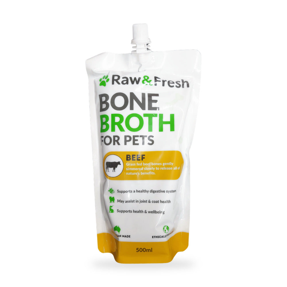 Raw & Fresh Beef Bone Broth for Pets 500mL