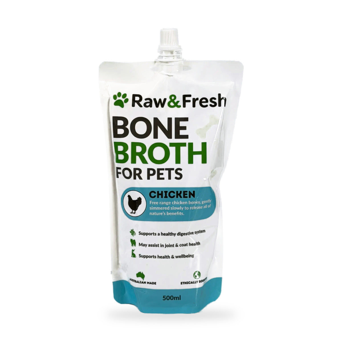 Raw & Fresh Chicken Bone Broth for Pets 500mL