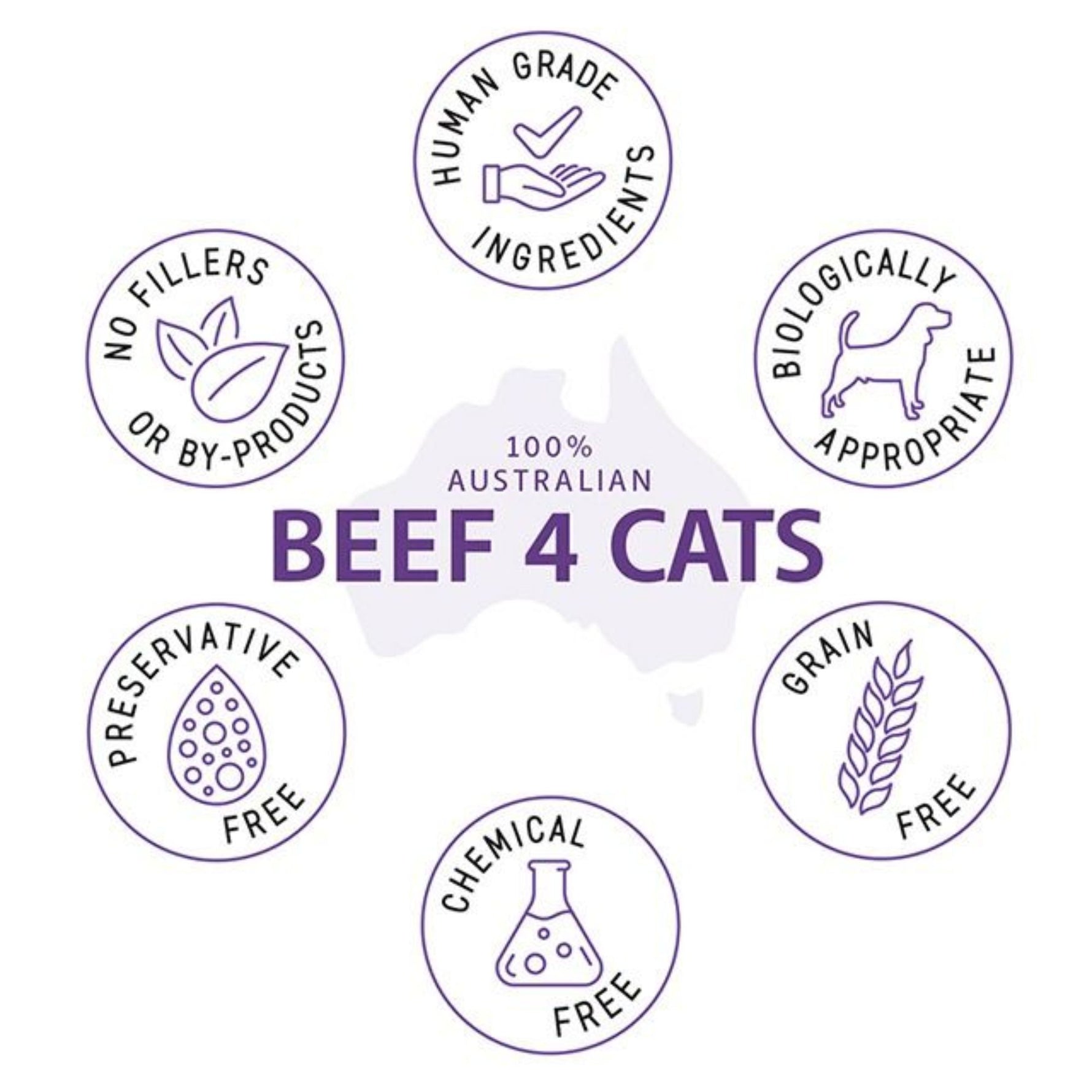 Raw4Paws Beef Raw Diet for Cats (Frozen - Pickup Only)