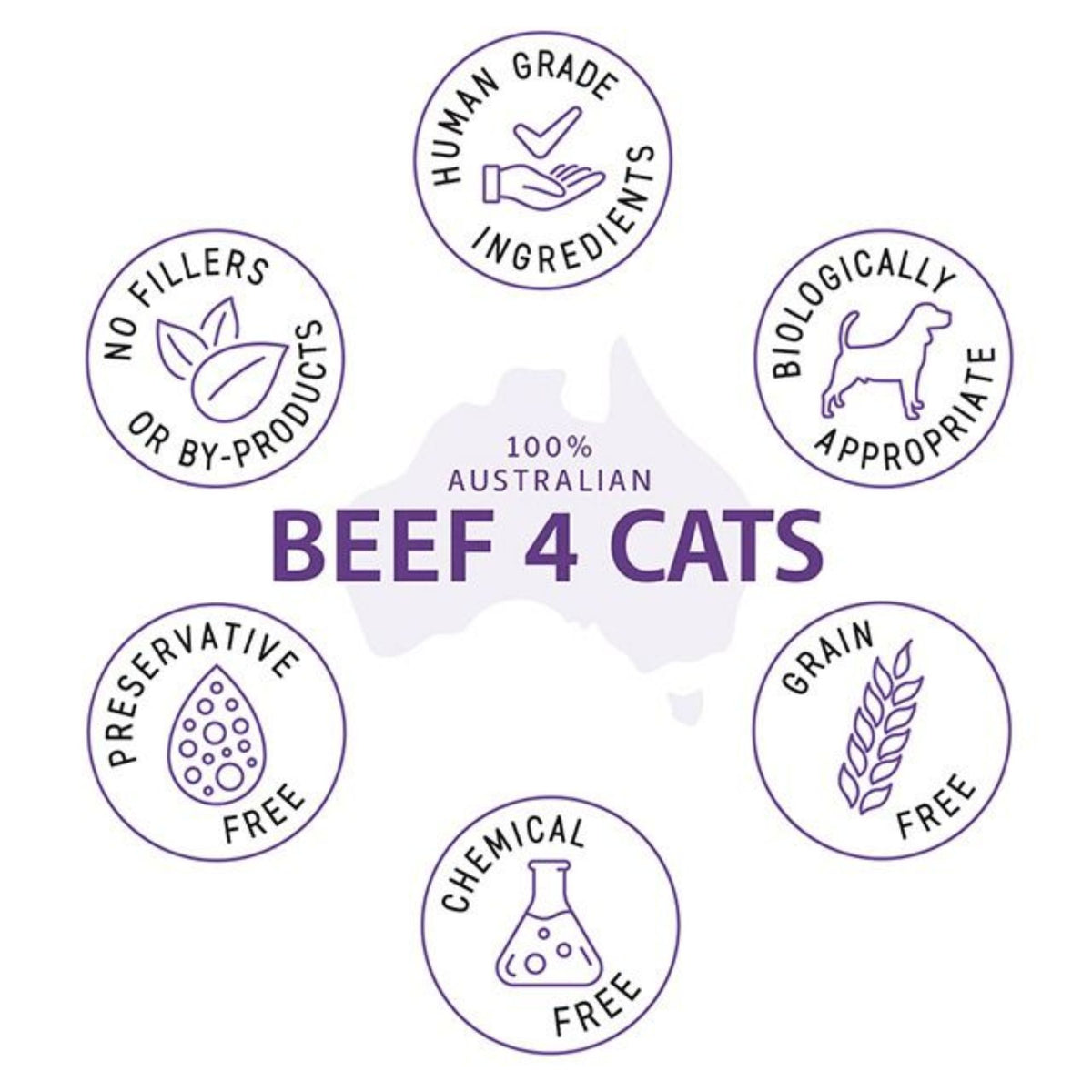 Raw4Paws Beef Raw Diet for Cats (Frozen - Pickup Only)