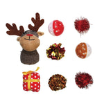 Kitty Play Christmas Cat Toy Reindeer Canister - 8 Pack