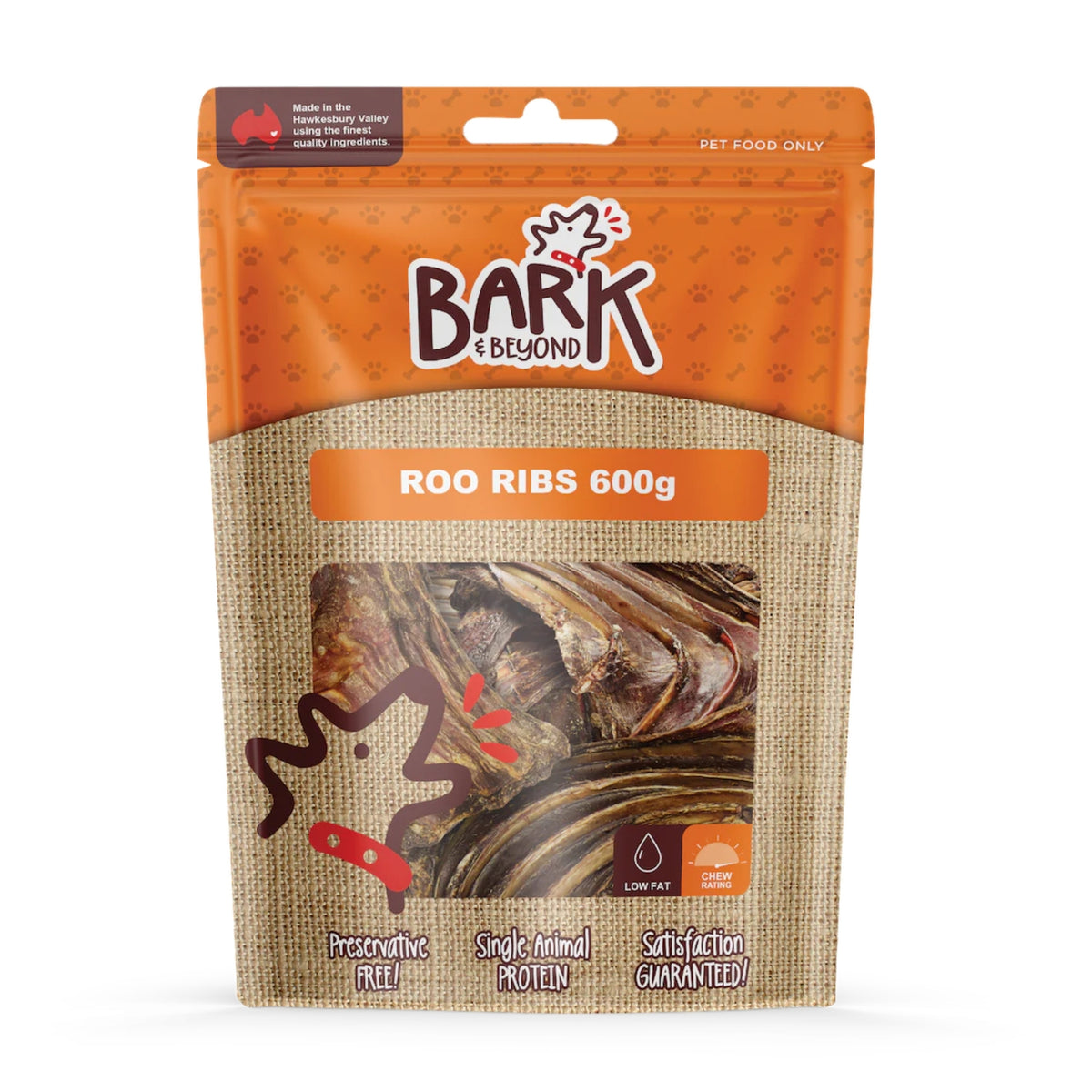 Bark & Beyond Roo Ribs 600g