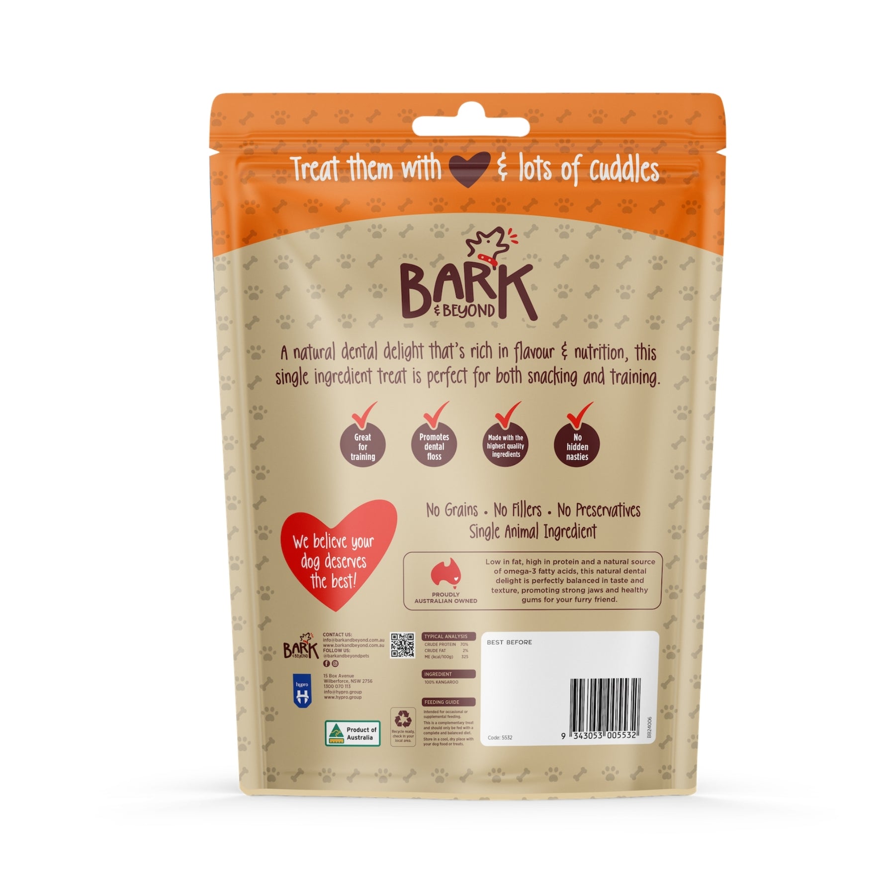 Bark & Beyond Roo Tendons - 6 Pieces