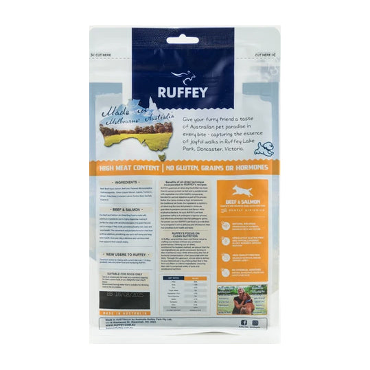 Ruffey Air-Dried Beef & Salmon Dog Food 454g