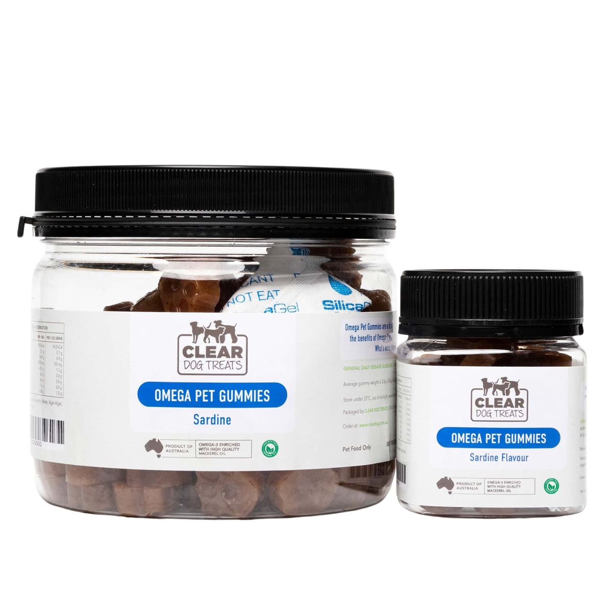 CLEAR Dog Treats Omega Pet Gummies - Sardine