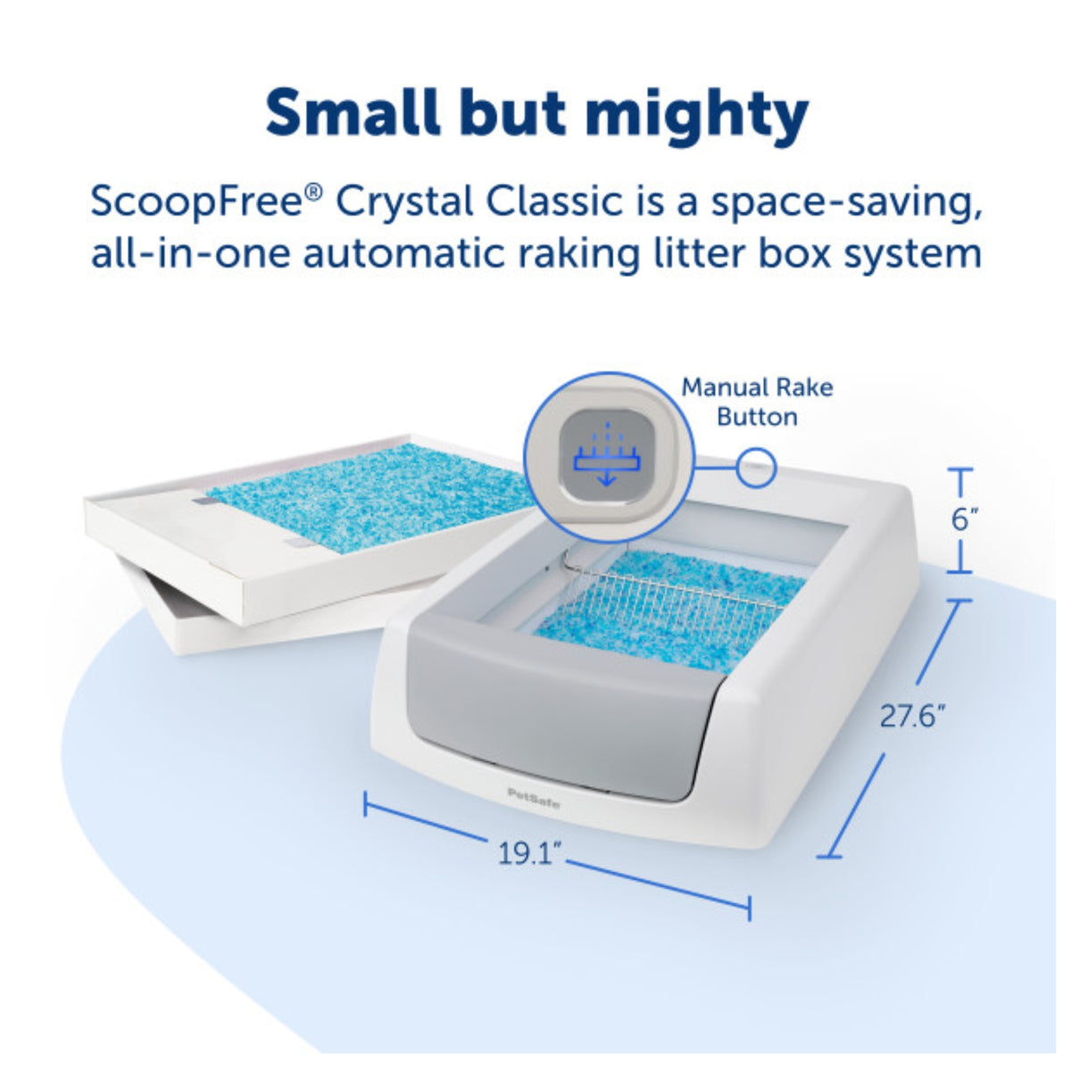 ScoopFree Crystal Classic Self-Cleaning Litter Box
