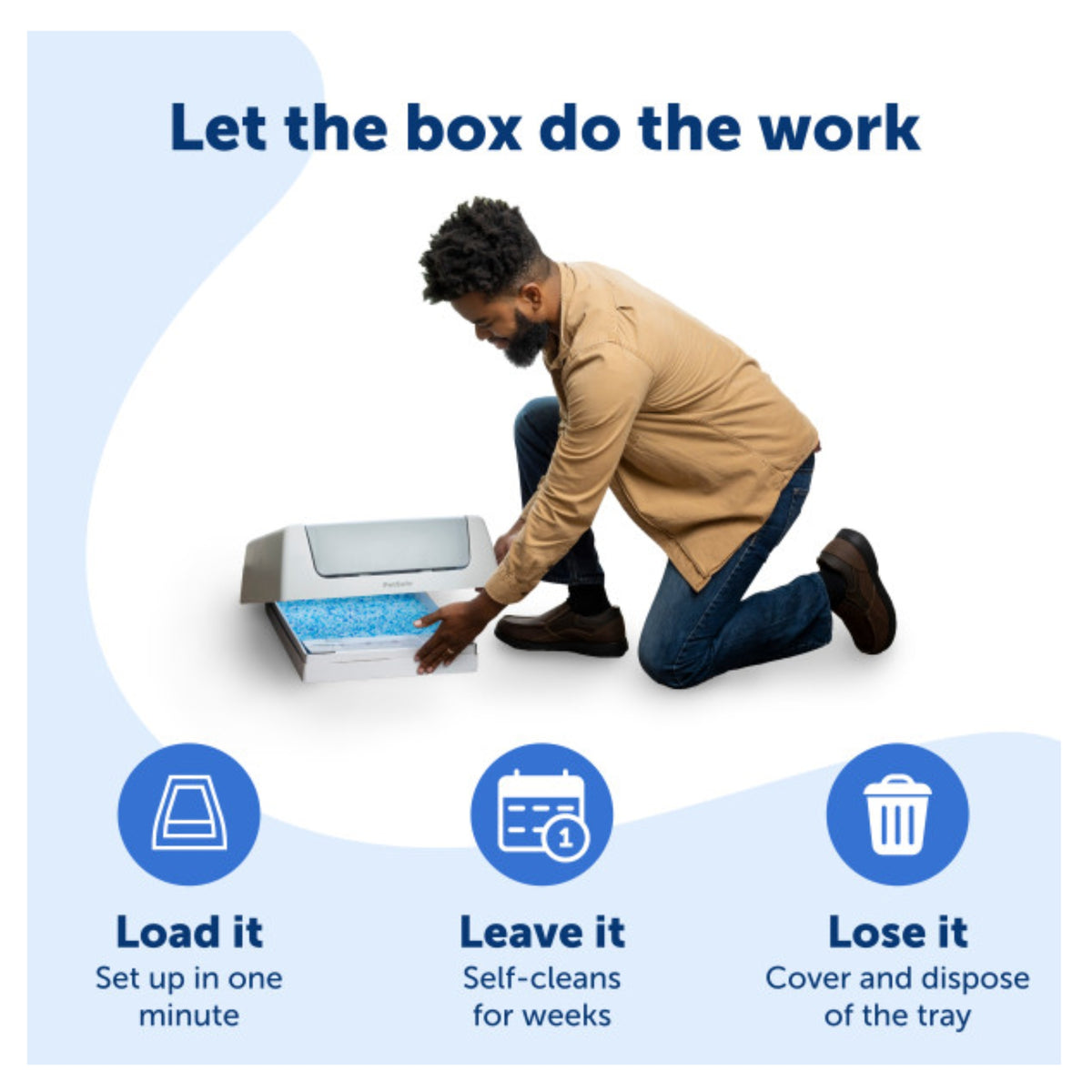 ScoopFree Crystal Classic Self-Cleaning Litter Box