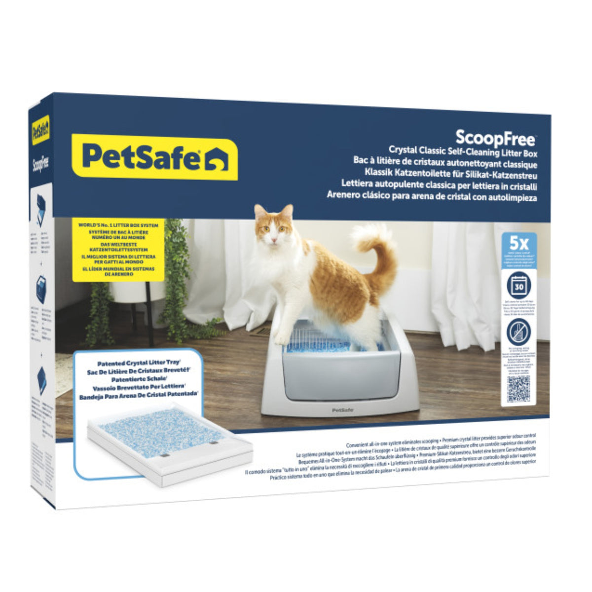 ScoopFree Crystal Classic Self-Cleaning Litter Box