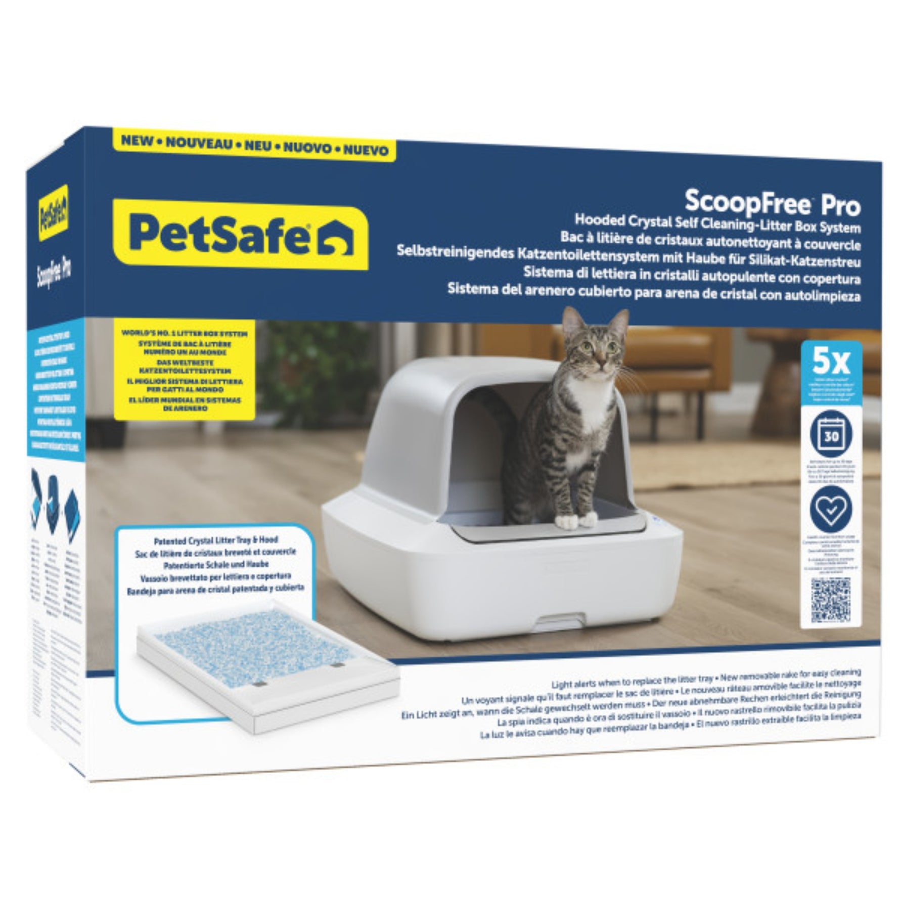 ScoopFree Crystal Pro Self-Cleaning Litter Box