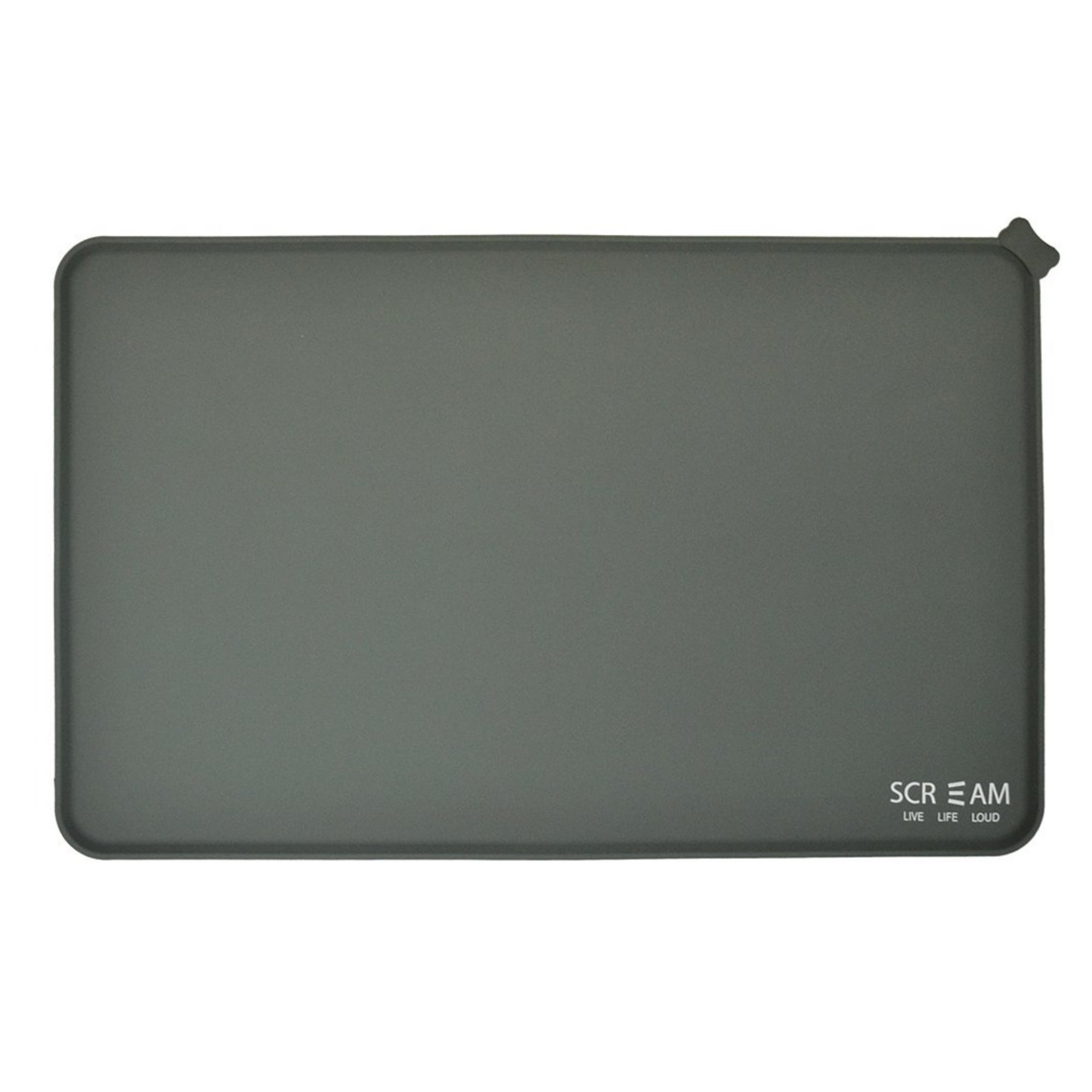 Scream Silicone Food Mat - Grey