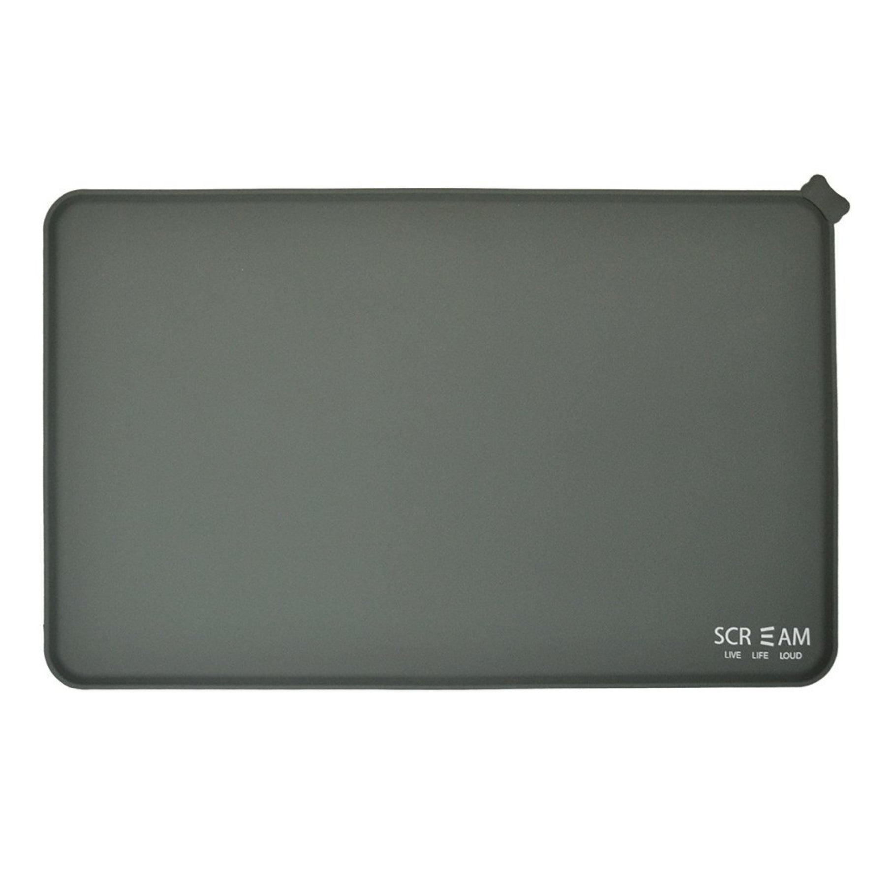 Scream Silicone Food Mat - Grey