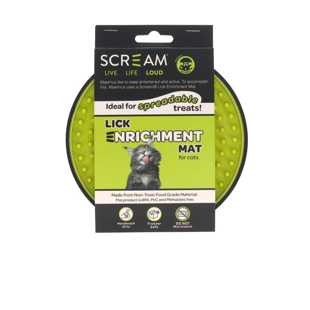 Scream Cat Lick Enrichment Mat for Crate/Cage - Round
