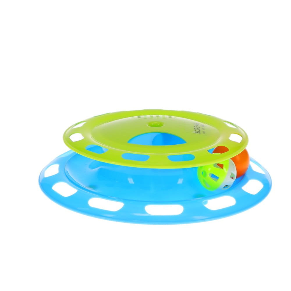 Scream Single Layer Orb Tower Cat Toy with Spin Top