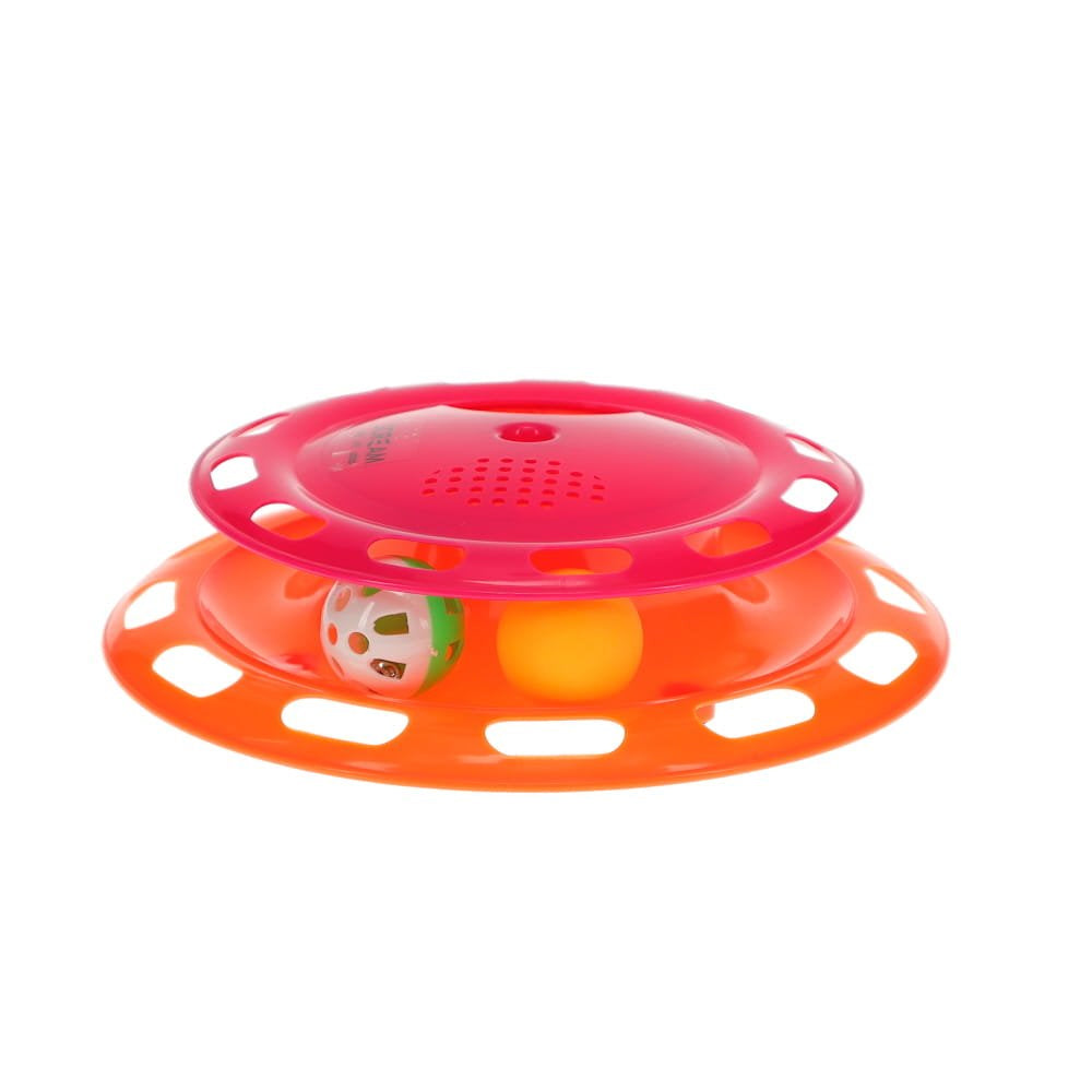 Scream Single Layer Orb Tower Cat Toy with Spin Top