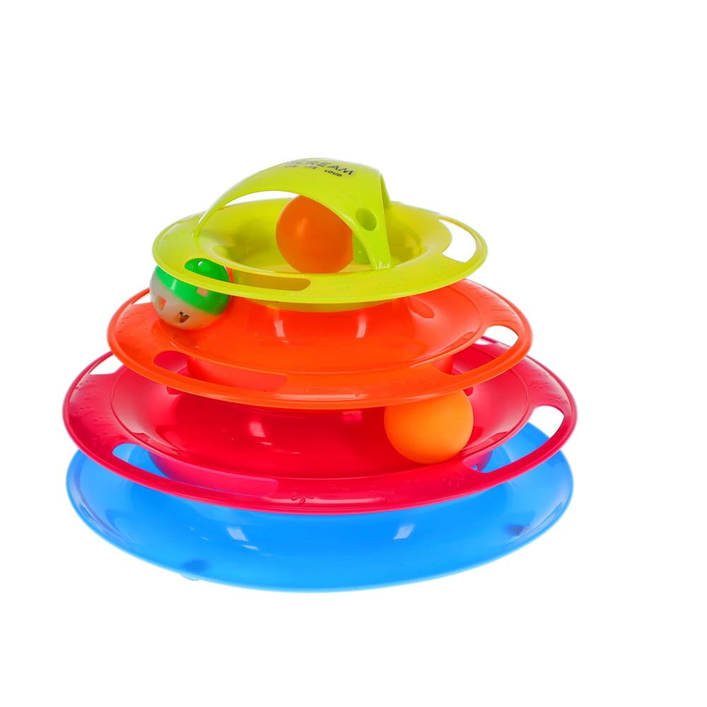 Scream Triple Layer Orb Tower Cat Toy with Top Arch