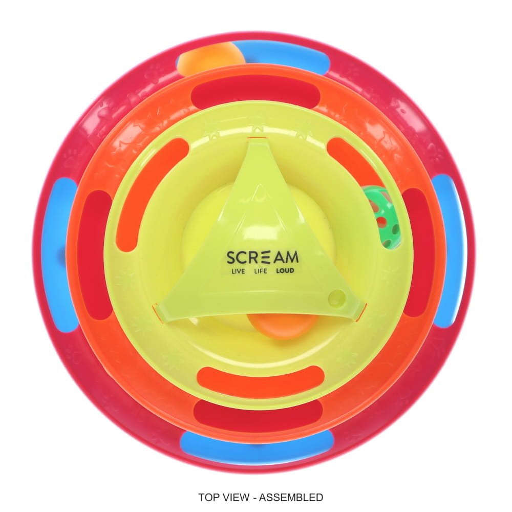 Scream Triple Layer Orb Tower Cat Toy with Top Arch
