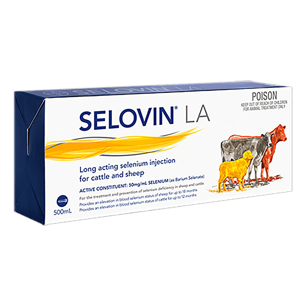 Selovin LA Selinium Injection 500mL – vet-n-pet DIRECT