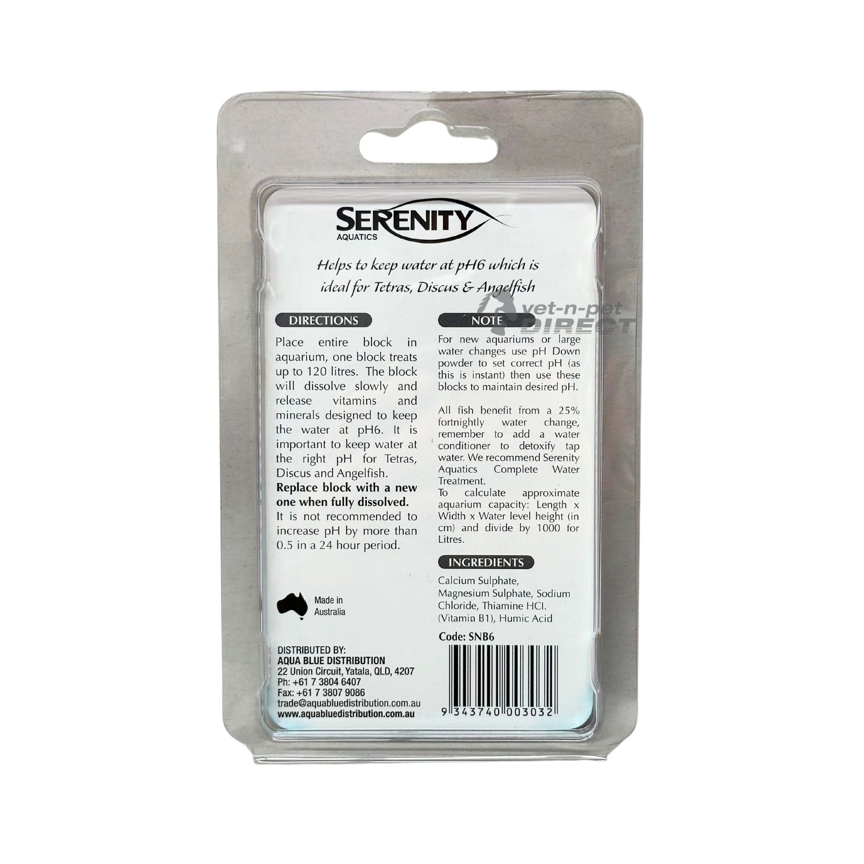 Serenity Aquatics pH6 Block