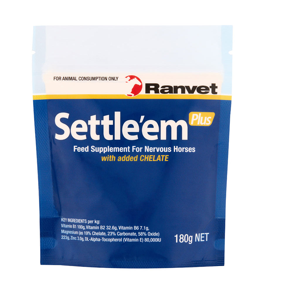 Ranvet Settle'em Plus for Nervous Horses Travel Sachet 180g