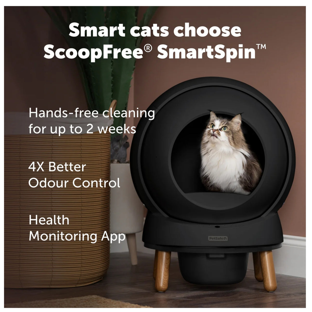 PetSafe ScoopFree SmartSpin Self-Cleaning Litter Box - Black