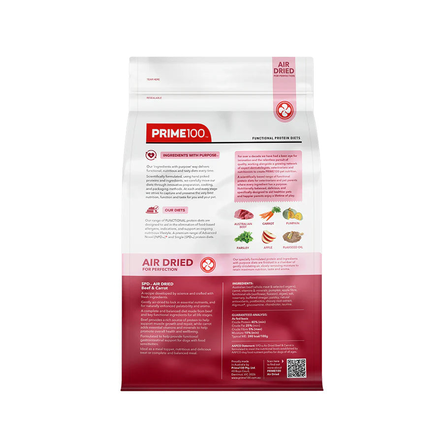 Prime100 SPD Air Dried Beef & Carrot
