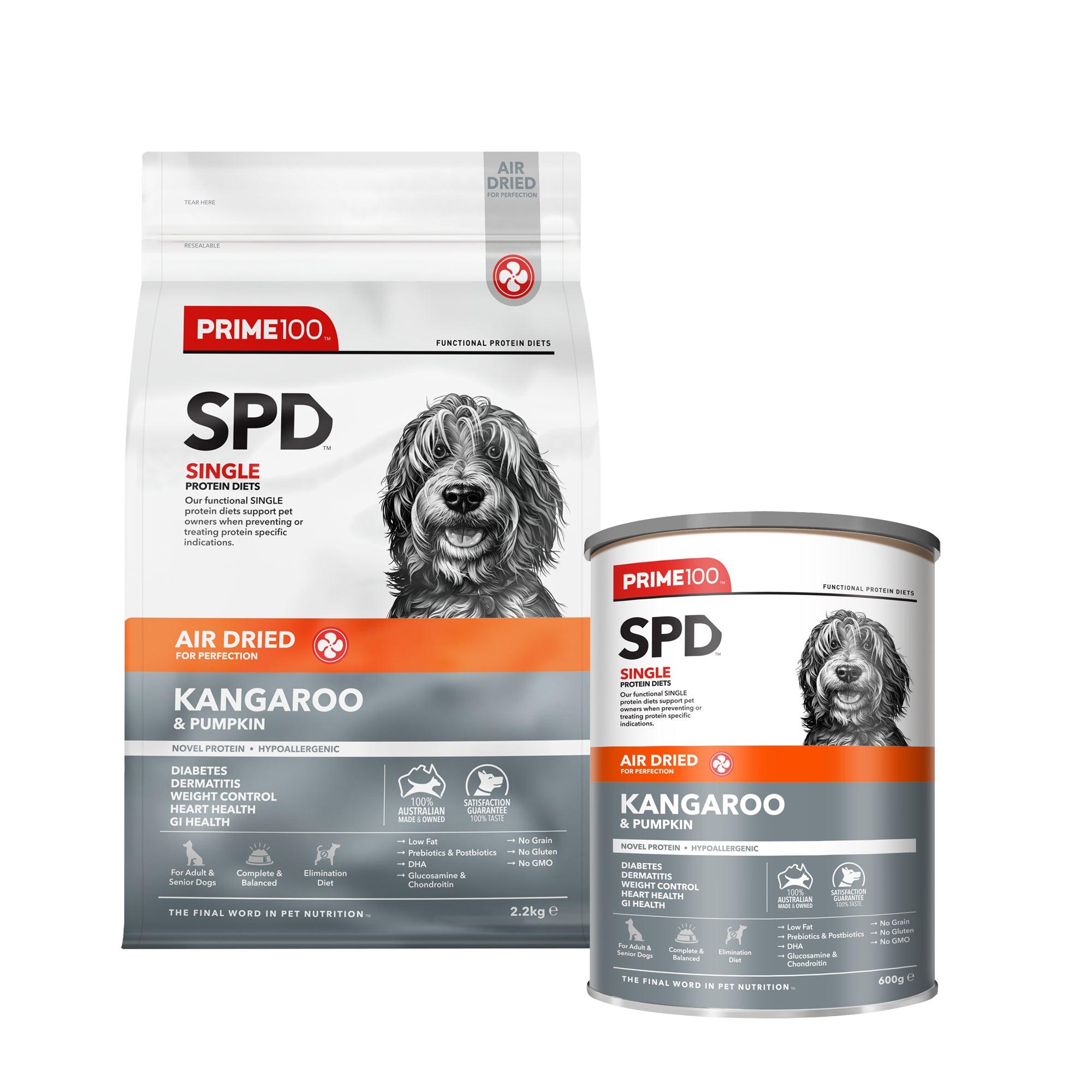 Prime100 SPD Air Dried Kangaroo & Pumpkin