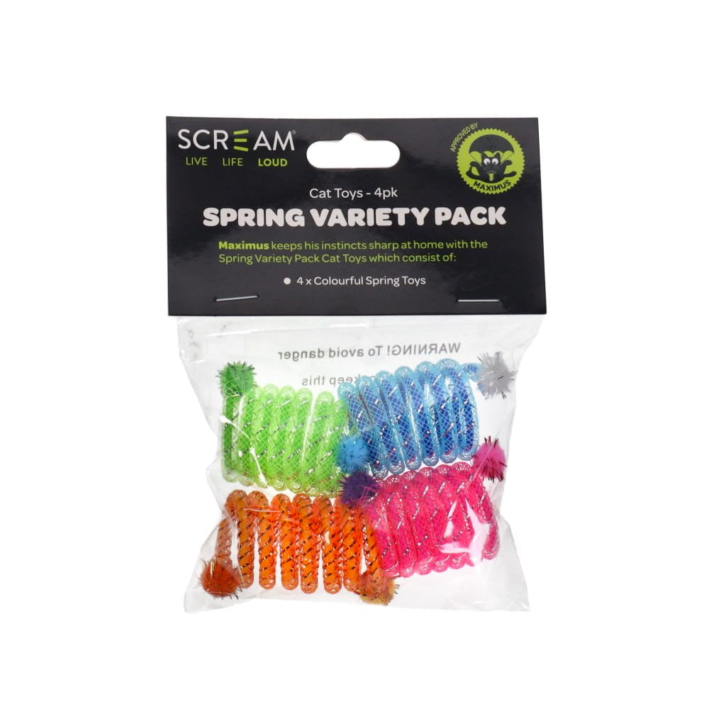 Scream Spring Variety Pack Cat Toys - 4 Pack