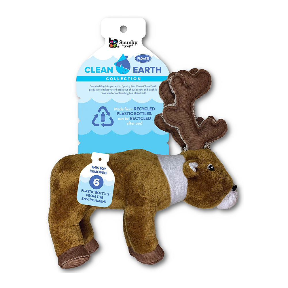 Spunky Pup Clean Earth Plush  Caribou