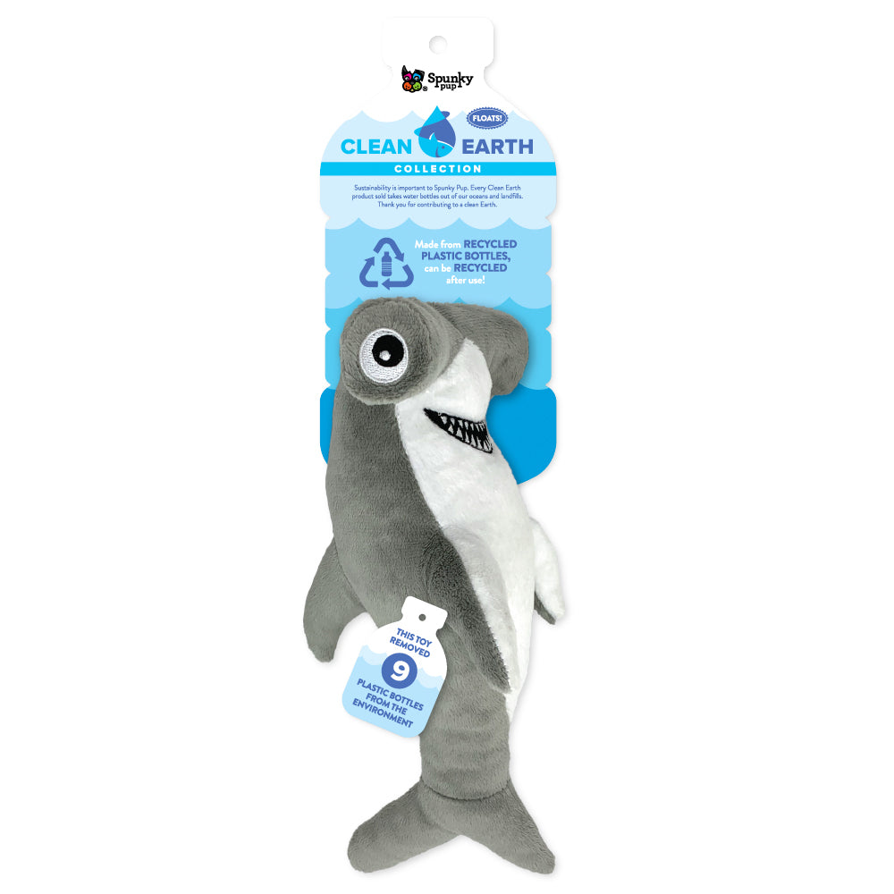 Spunky Pup Clean Earth Plush Hammerhead Shark - Large