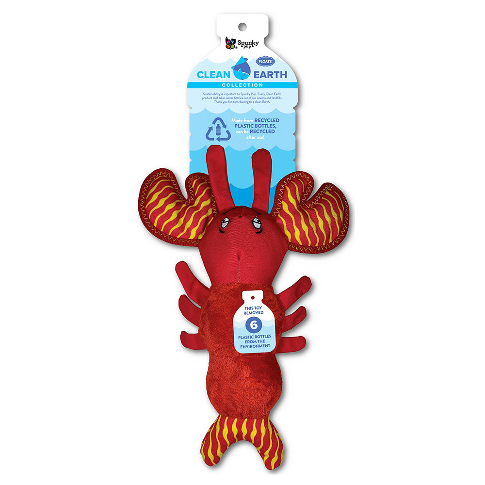 Spunky Pup Clean Earth Plush Lobster - Large