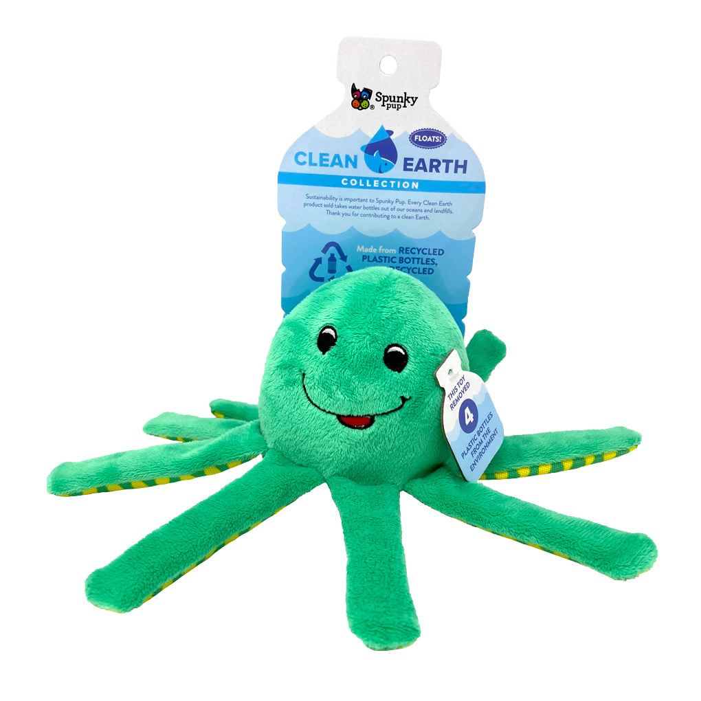 Spunky Pup Clean Earth Plush Octopus