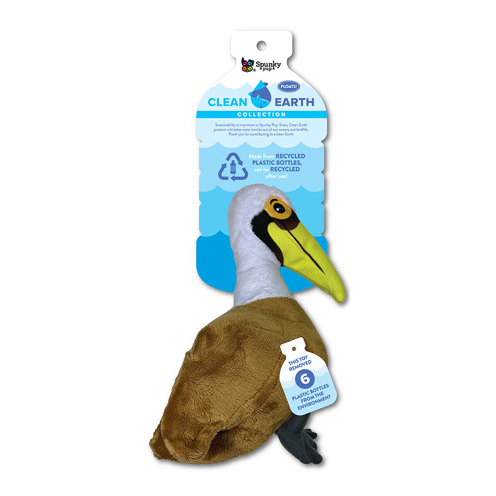 Spunky Pup Clean Earth Plush Pelican - Large