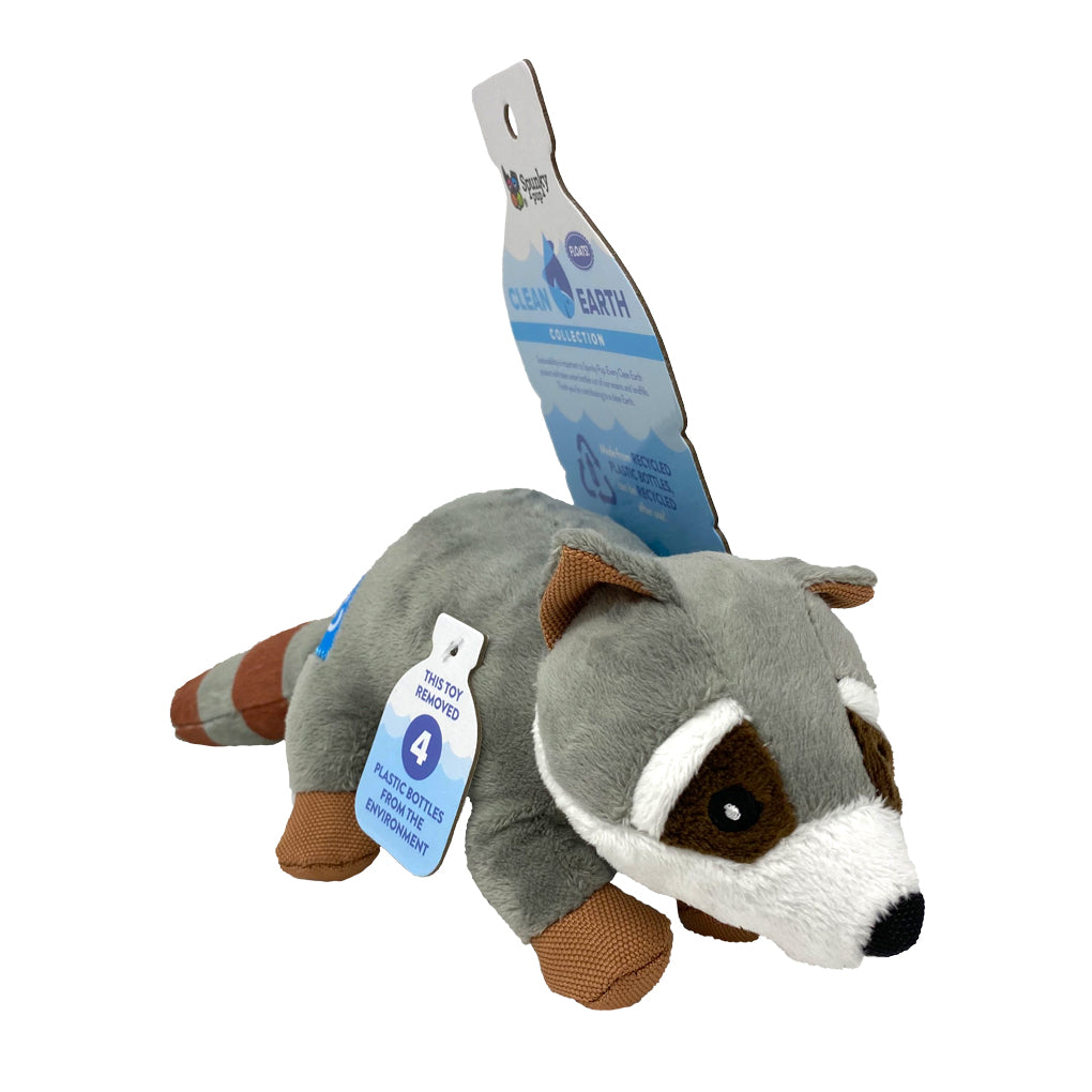 Spunky Pup Clean Earth Plush Racoon