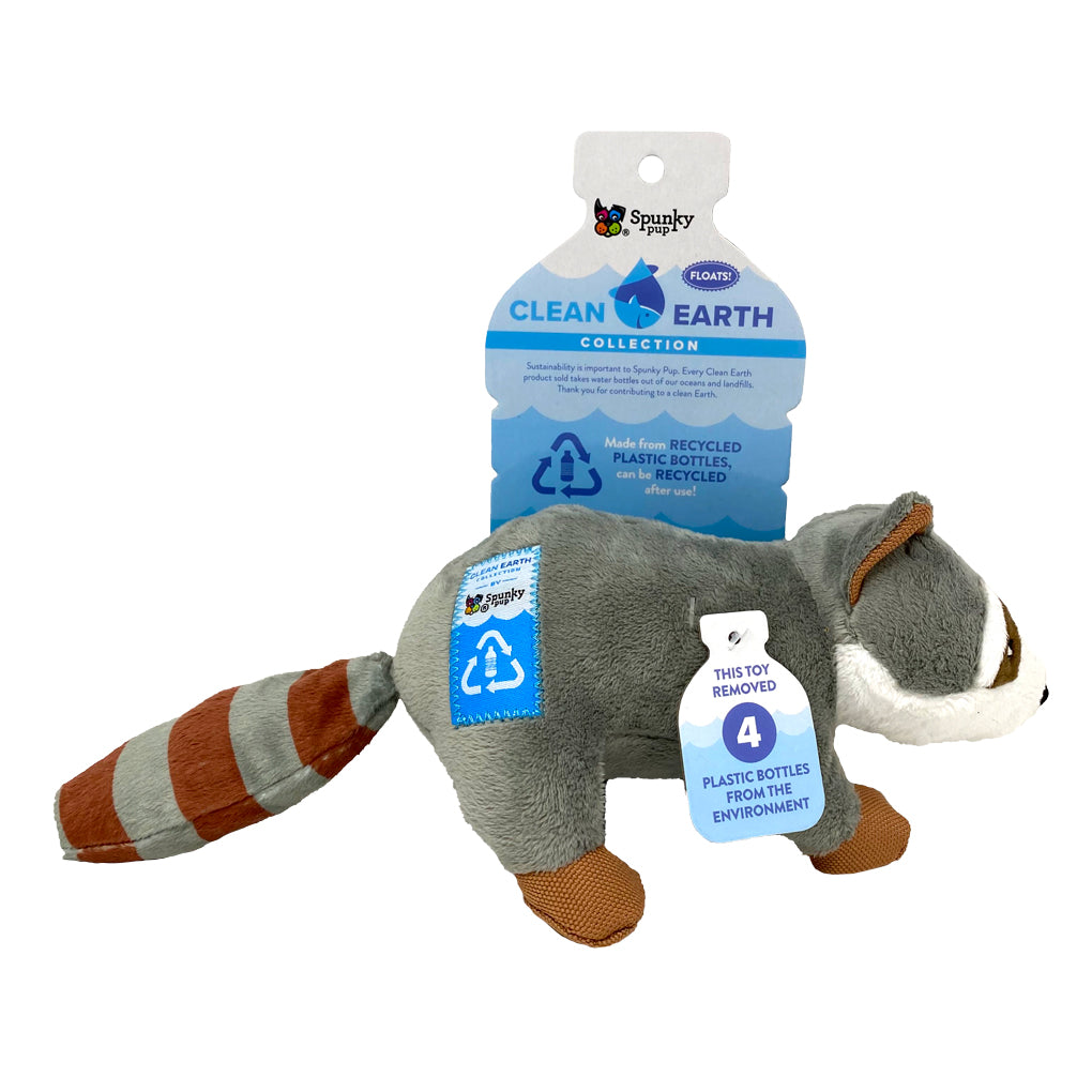 Spunky Pup Clean Earth Plush Racoon