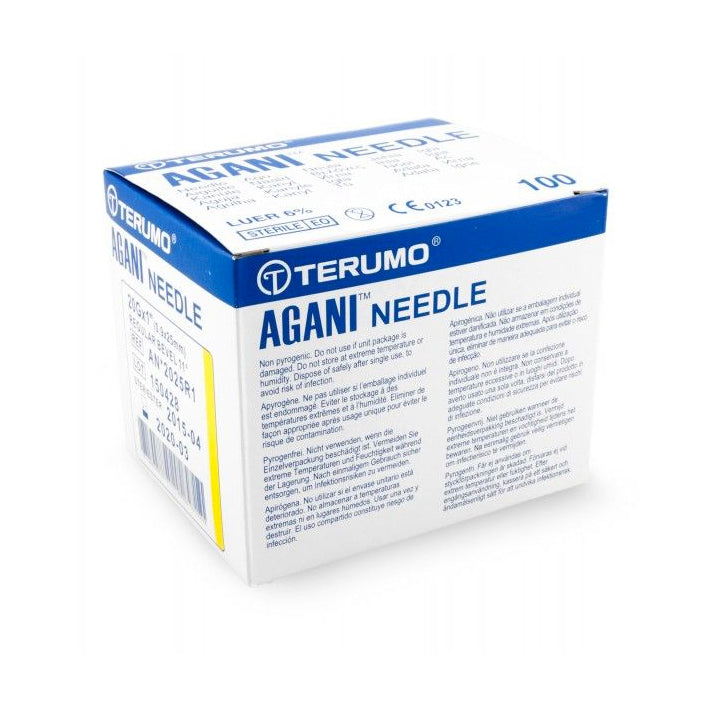 Terumo Agani Needle 20G x 1&quot; (25mm) - Box of 100