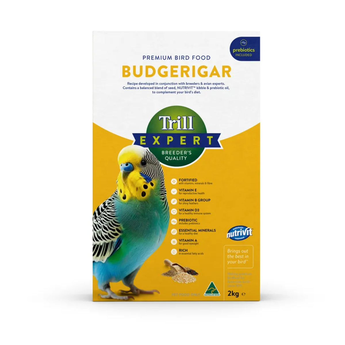Trill Expert Budgerigar Premium Bird Food 2kg