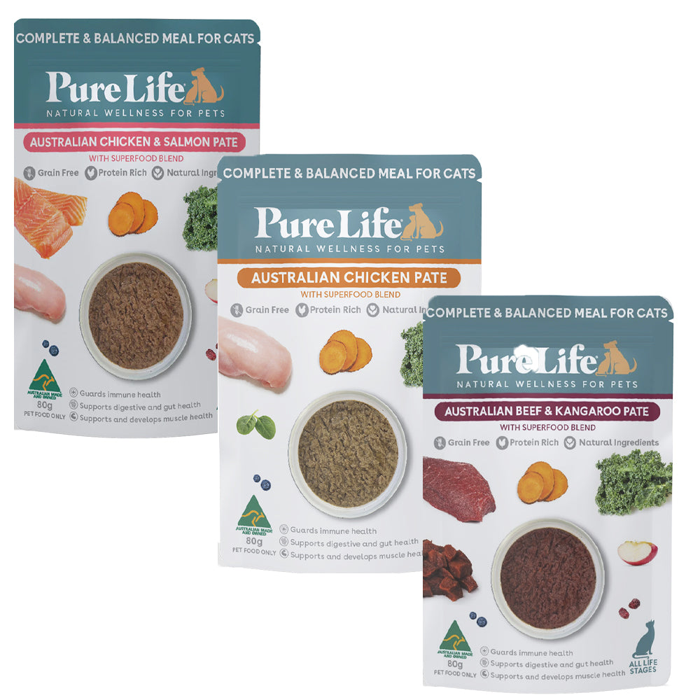 Pure Life Variety Pack Wet Cat Food 80g x 12
