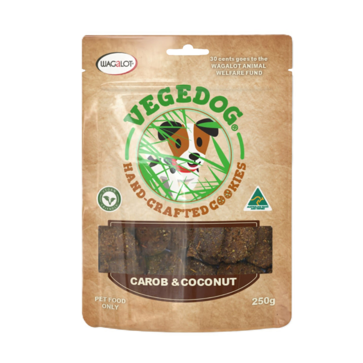Wagalot VEGEDOG Carob & Coconut Cookies 250g